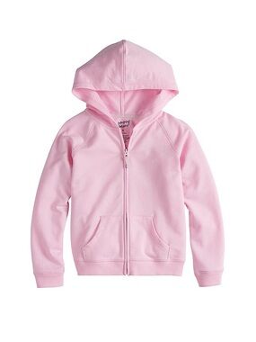 NWT Girls Jumping Beans-  Light Pink Full-Zip Kids Hoodie